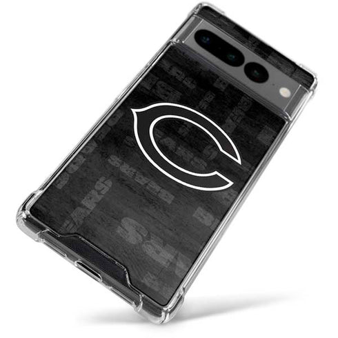 NFL Chicago Bears Black & White Google Pixel 7 Pro Clear Case